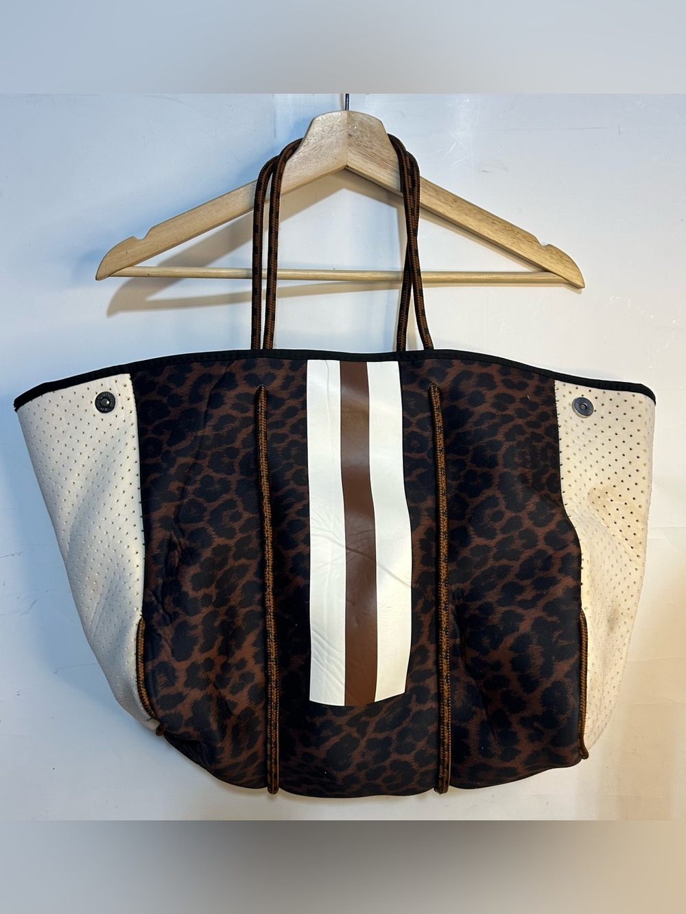 Leopard Print Neoprene Tote Bag